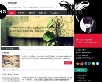 自适应个性的个人博客整站织梦模板程序（响应式） - PHP