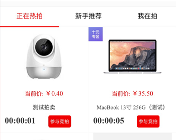 定制开发手机微信公众号仿十秒竞拍全民竞拍系统软件网站建设源码 - Java