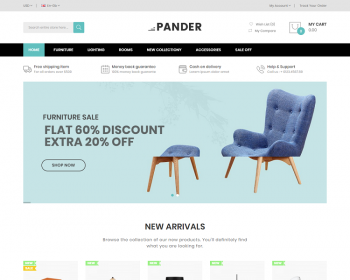 Opencart外贸主题模板响应式 Pander v3.0.x - PHP