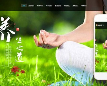绿色响应式经络养生健康类网站织梦dedecms模板 带手机端 - PHP