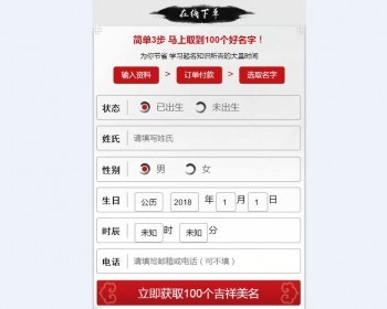 2019起名系统 宝宝起名源码 付费取名系统 在线取名系统 八字起名周易取名系统 - ThinkPHP