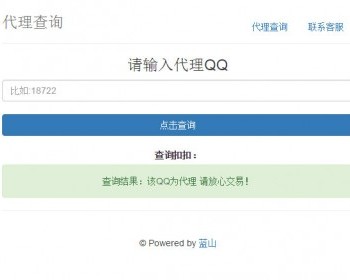 PHP蓝山代理查询系统网站源码