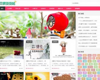 php红色响应式美文博客文章资讯源码