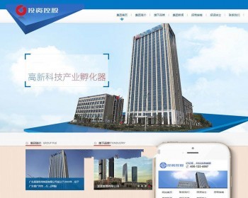 金融投资控股类网站织梦模板（带手机端）dedecms - PHP