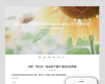 响应式小清新文章博客dedecms模板自适应手机端 - PHP