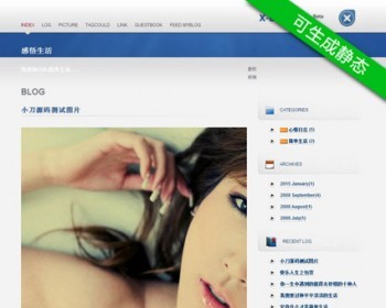 可生成静态 个人BLOG博客日志系统ASP网站源码XYM354 ASP ACC - 其他源码