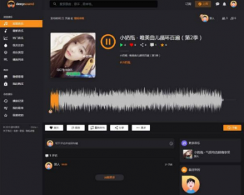 PHP开发的黑色精美自适应音乐网站源码