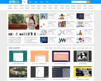 蓝色素材资源文章类织梦模板 - PHP