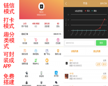 区块链/内置市场/智慧晶模式/打卡模式/模式/商城/聚合短信接口/可封装成APP - ThinkPHP