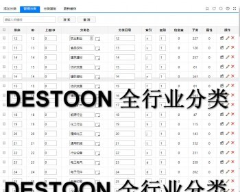 2021DESTOON 整理全行业分类 近5000个分类 自行SEO设置 - PHP