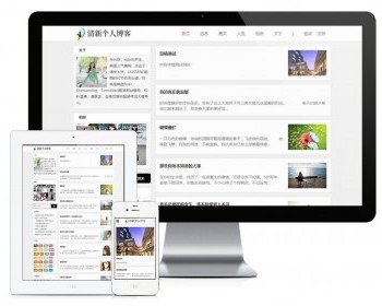 响应式清新个人博客网站模板博客网站源码带手机模板 - ThinkPHP