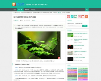 HTML5绿色响应式博客文章类织梦整站源码 - PHP