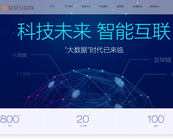 简约大气科技公司官网/IT互联网公司网站/ThinkPHP框架/代码逻辑清晰SEO友好/自动发货