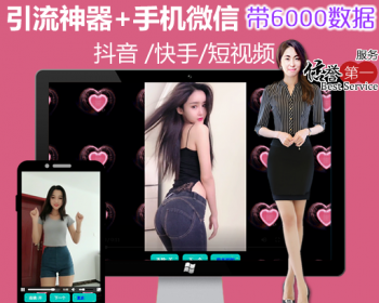 【引流吸粉神器】抖音/快手短视频自动连播+手机微信+自带6000视频数据 - PHP