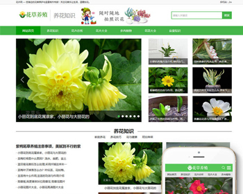 花卉养殖新闻资讯类织梦模板（带手机端）加固版 - PHP