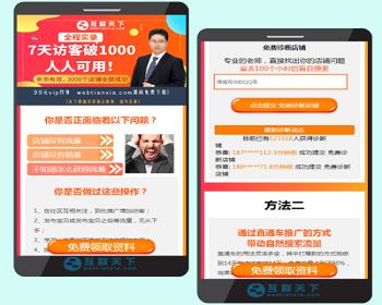淘宝店铺流量提升推广SEM竞价H5营销单页源码 HTML落地建站网页 - HTML / 前端静态