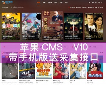 苹果CMS在线电影模板海螺主题附教程V10版影视源码送采集带手机wap自适应包安装 - PHP