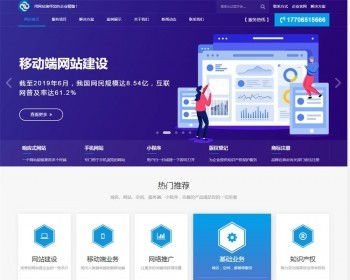 高端大气网络科技公司/小程序/网络公司源码/企业官网/自适应源码php手机wap网站