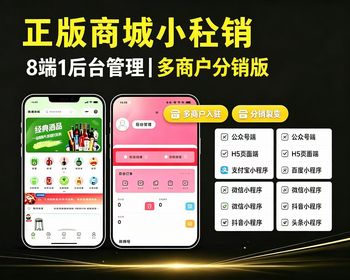 【更新】2026正版授权模块化DIY商城小程序多商户直播分销拼团SAAS坑位 - PHP