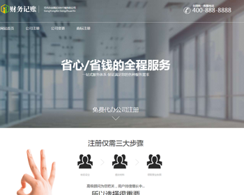 （带手机版数据同步）财税记账推广单页模板 财务会计类落地页织梦模板 - PHP
