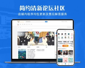 dz清新简约纯论坛整站程序带数据discuz轻简通用互动社区带手机 - PHP