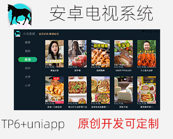 2026原创开发 电视APP TVapp 安卓电视系统 电视源码 uniapp+thinkphp6 可定制二次开发