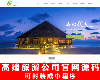 旅游公司源码 旅行公司官网类网站源码 景点景区签证公司【可封装成小程序】 - PHP