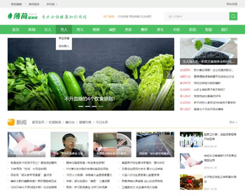 绿色清新两性健康养生知识门户网站源码 - PHP