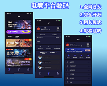 【限时】全网首发APP源码吃鸡王者游戏竞赛电竞源码战队模式团长模式APP开发源码 - Java