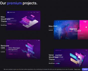 多用途企业网站CMS & 创意代理管理系统PHP源码 - HTML / 前端静态