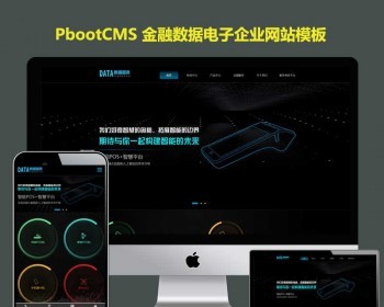 金融数据支付电子科技公司pb模板刷卡pos机网站pbootcms源码自适应手机端 - PHP