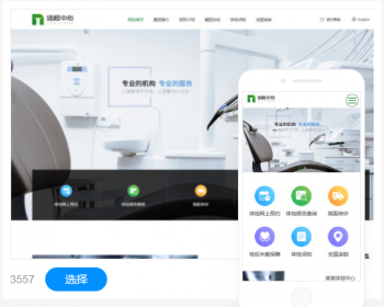 健康体检行业网站制作模板建站自适应式网站 - PHP