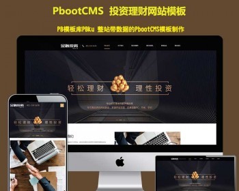 pbcms模板网站（自适应手机端）响应式投资理财类金融机构财务管理类网站pbootcms模板 - PHP