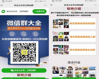 微群平台人脉平台引流推广落地页社群加群软件引流推广微信群引流获客 - HTML / 前端静态