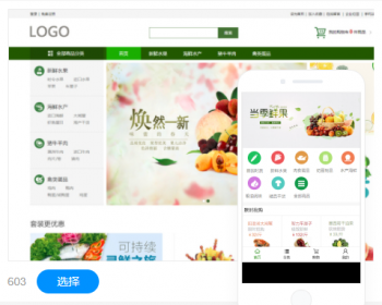 生鲜果蔬类网站建设网站设计商城模板建站 - PHP