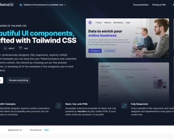 官方完整TailwindUI组件库 - React