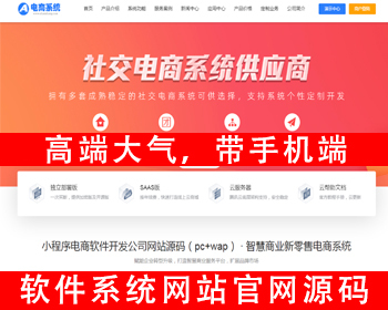 小程序软件公司网站源码电商软件开发公司网站软件官网saas系统官网系统介绍带手机端 - PHP