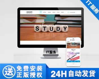 【正版】出国留学咨询教育培训机构类网站模板网站源码 - PHP