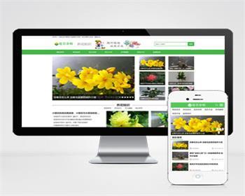 （PC+WAP）绿色花草花卉养殖新闻资讯类pbootcms模板整站带数据 - PHP
