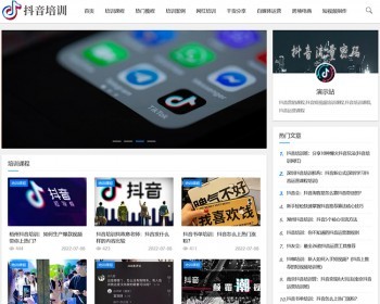 帝国CMS自媒体抖音运营培训教程网站模板html5个人博客源码自适应 - PHP