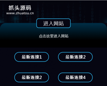 后台版黑色导航发布页引流项目,官网简洁大气发布页导航 - PHP