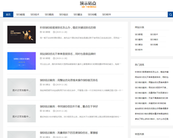 （自适应手机端）响应式SEO教程资讯类网站pbootcms模板 SEO博客优化网站源码 - PHP