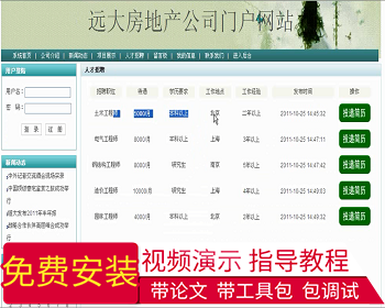 【毕设】jsp837房地产公司门户网站ssh毕业设计 - Java
