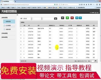 【毕设】jsp1735汽车租赁系统mysql毕业设计 - Java