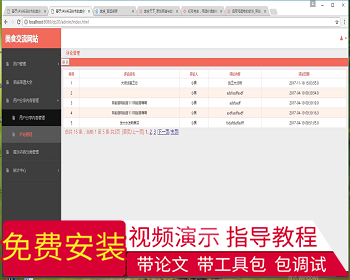 【毕设】jsp1839美食交流网springmvc毕业设计 - Java