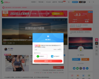 wordpress子比zibll主题V6.4.1自媒体付费下载+码支付+易支付+虎皮椒多方支付接口