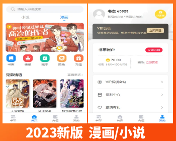 【2023新版】小说漫画源码 H5+公众号 会员阅读/章节扣费/签到奖励 可封装app - ThinkPHP