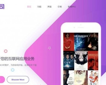 APP简介公司网站pbootcms模板，可适配任何手机端，简洁大方的设计可以很好的展示公司 - PHP