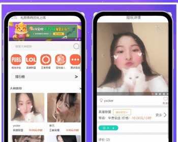 PHP网站源码 LOL吃鸡游戏陪练陪聊美女约玩网站系统 带聊天送礼物 - ThinkPHP