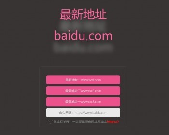 非常大气漂亮的网址跳转页面，美观html引导页导航页源码，官方网站网址跳转中转页面dh - HTML / 前端静态